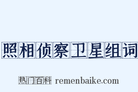 照相侦察卫星组词是什么意思的图片
